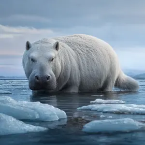 Arctic fox + Hippopotamus